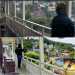 ...e ad affacciarsi dal portico con vista sulla cittadina, replicando una scena che vede come protagonista Michey